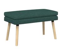 vidaXL Banco de Doble Capa Verde Oscuro 80 x 40 x 47 cm Tela