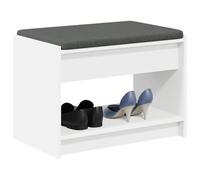 vidaXL Banco de Entrada 63 x 38 x 45 cm Madera Ingenierizada y Tela, Banco de Entrada Moderno, Mueble Funcional, Elegante Asiento sin Respaldo, Almacenamiento Minimalista