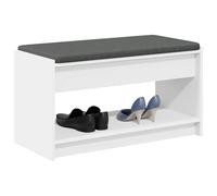 vidaXL Banco de Entrada 83 x 38 x 45 cm Madera Ingenierizada y Tela, Banco de Entrada Moderno, Mueble Funcional, Elegante Asiento sin Respaldo, Almacenamiento Minimalista