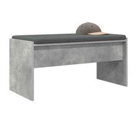 vidaXL Banco de Entrada con cojín Gris Concreto 83 x 38 x 40 cm
