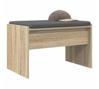 vidaXL Banco de Entrada con cojín Roble Sonoma 63 x 38 x 40 cm