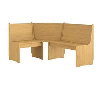 vidaXL Banco de Esquina, Banca con Respaldo, Asiento Esquinero, Mueble para Salón Comedor Hogar Jardín, Madera Maciza de Pino Marrón Miel