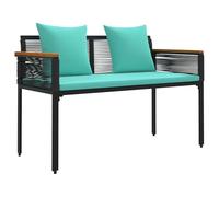 vidaXL Banco de Exterior 2 -Seater 117 x 54 x 74.5 cm ratán sintético