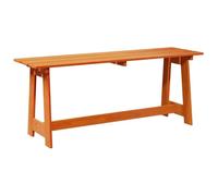 vidaXL Banco de Exterior Marrón 119 x 37 x 47 cm Madera de Pino Macizo, Banco Moderno Rectangular para Jardín y Terraza, Asiento Exterior Duradero, Silla Contemporánea, Conjunto de Muebles de Patio