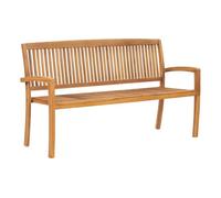 Vidaxl banco de jardín 3 plazas madera maciza de teca 159 cm