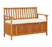 Vidaxl Banco De Almacenaje De Jardãn Madera Maciza Acacia 120x63x84 Cm