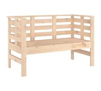 vidaXL Banco de Jardín, Banca con Reposabrazos Respaldo, Sofá de Dos Plazas, Asiento para Patio Parque Terraza, Madera Maciza de Pino