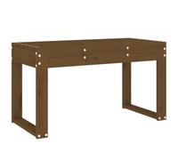 Banco De Jardín Madera Maciza De Pino Marrón Miel 80x38x45 Cm Vidaxl
