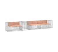 Vidaxl banco de jardín con cesta de gaviones madera abeto douglas