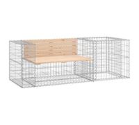 vidaXL Banco de jardín con Cesta de gaviones Madera Maciza de Pino