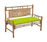 Vidaxl banco de jardín con cojín bambú 120 cm