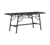 Vidaxl banco de jardín de acero negro 110 cm 46 cm