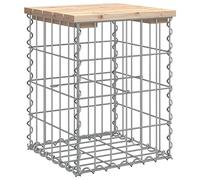 vidaXL Banco de Jardín Diseño Gaviones, Banca de Piedras de Picnic, Asiento Decorativo, Mueble para Parque Patio, Madera Maciza de Pino