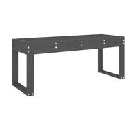 Vidaxl banco de jardín madera maciza de pino gris 110x38x45 cm
