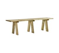 vidaXL Banco de Jardín Asiento Silla Butaca Mobiliario Muebles Tumbona Terraza Patio Balcón Exterior Decoración Madera Maciza de Pino Impregnada 160cm