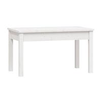 Banco de jardín madera maciza pino blanco 80x44x45 cm