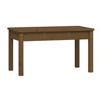 vidaXL Banco de jardín Madera Maciza Pino marrón Miel 80x44x45 cm, Banco Exterior, Banco de Patio, Banco de Picnic, Banco de Parque, Banco de Porche