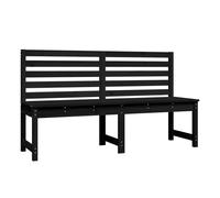 Vidaxl banco de jardín madera maciza pino negro 157,5 cm