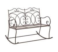 Vidaxl banco de jardín metal marrón envejecido 104 cm