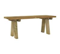 vidaXL Banco de Jardín Mueble Patio Exterior en Aire Libre para Familiares Entretenimiento Diversión Madera Maciza de Pino Impregnada