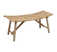 vidaXL Banco de jardín Natural 110 x 45 x 50 cm Bambú, Banco de Bambú Marrón Elegante, Silla Rectangular para Exterior, Asiento Ligero, Muebles de Patio Modernos, Asiento Relajante para Jardín