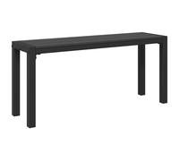 vidaXL Banco de jardín Negro 100 x 28 x 45cm Acero | Hecho para aguantar el exterior, Elegante y trendy, queda bien en cualquier patio, Acomoda hasta tres personas