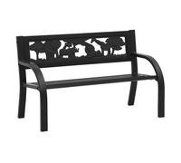 Vidaxl banco de jardín para niños de acero 86 cm