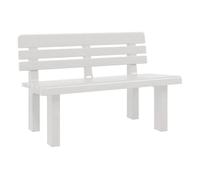 Vidaxl banco de jardín polipropileno blanco 110x52x71 cm