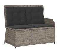 vidaXL Banco de jardín Relaxabile - Silla de exterior para terraza, moderna, ajustable y resistente a los rayos UV de polirratán, manual y resistente a la intemperie.