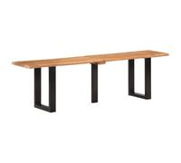 vidaXL Banco de madera maciza de acacia y acero 160 cm
