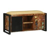 vidaXL Banco de Madera Sólida Multicolor 100x35x50 cm Recuperada