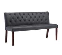 vidaXL Banco Sofás Recepción Sillas Asiento Muebles Decoración de Entrada Hogar Porche Recibidor Oficina de Piel de Ante Artificial Gris