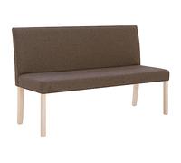 vidaXL Banco de Poliéster 139,5 cm Marrón Asiento Taburete Silla Banquillo Banquito Sillón Mueble Mobiliario Hogar Salón Comedor Cocina