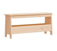 vidaXL Banco de Recibidor, Banco Zapatero con Almacenaje, Banca de Comedor, Asiento para Entrada Pasillo Salón, Madera Maciza de Pino