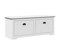 vidaXL Banco de recibidor BODO Blanco 114x40x45 cm
