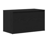 vidaXL Banco de recibidor Madera de ingeniería Roble Negro 80x40x45 cm