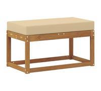 vidaXL Banco de Taburete Exterior Madera de Acacia Sólida Natural
