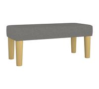 vidaXL Banco de Tela Asiento Sala Salón Estar Pasillo Entrada Adorno Decoració Habitación Mueble Dormitorio Terraza Balcón Gris Oscuro