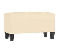 vidaXL Banco de Tela Color Crema 70x35x41 cm