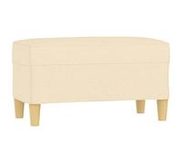vidaXL Banco de Tela Color Crema 70x35x41 cm