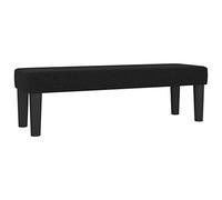 vidaXL Banco de Tela Negro 100x30x30 cm