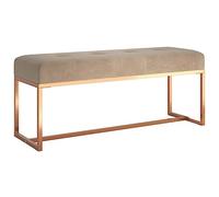 vidaXL Banco de Terciopelo Beige 110x36x45 cm