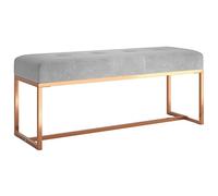 vidaXL Banco de Terciopelo Gris 110x36x45 cm