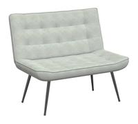 vidaXL Banco de Terciopelo Gris Claro 110x74x84 cm, Banco de Entrada, Banco de Comedor, Muebles de salón, Banco de recibidor, Banco de salón