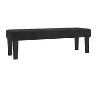 vidaXL Banco de Terciopelo Negro 100x30x30 cm