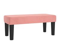 vidaXL Banco Asiento Sala Salón Estar Pasillo Entrada Adorno Decoració Habitación Mueble Dormitorio Terraza Balcón Terciopelo Rosa 70x30x30 cm