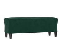 vidaXL Banco de Terciopelo Verde Oscuro 100x35x41 cm