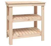 vidaXL Banco de Trabajo Mesa Herramienta Estantería Escritorio Taller Garaje Bricolaje Mueble Almacenamiento de Madera Maciza de Pino
