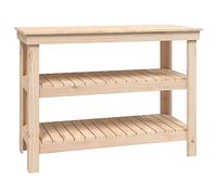 vidaXL Banco de Trabajo Mesa Herramienta Estantería Escritorio Taller Garaje Bricolaje Mueble Almacenamiento de Madera Maciza de Pino