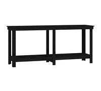 vidaXL Banco de Trabajo Mesa Herramienta Estantería Estante Taller Garaje Bricolaje Cargas Pesadas Almacenamiento de Madera Maciza de Pino Negro